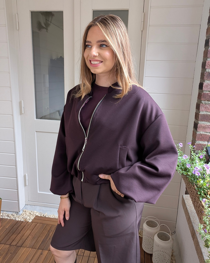 Ballon vest/tussenjas - Aubergine
