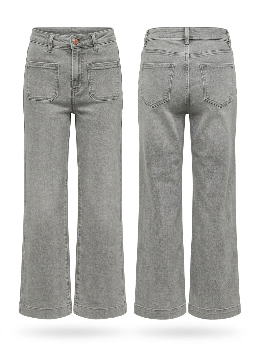 Wide leg Sandy zakken - Grijs wash