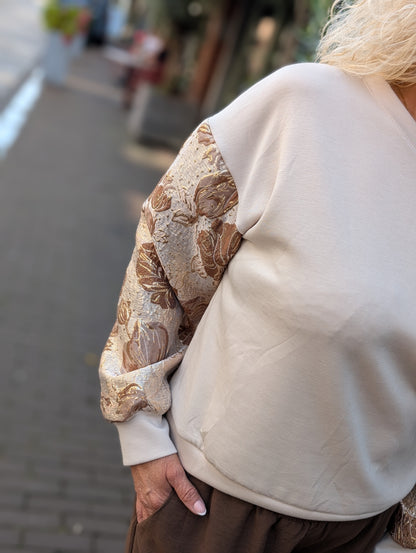 Rosie sweater - Beige/Bruin mix