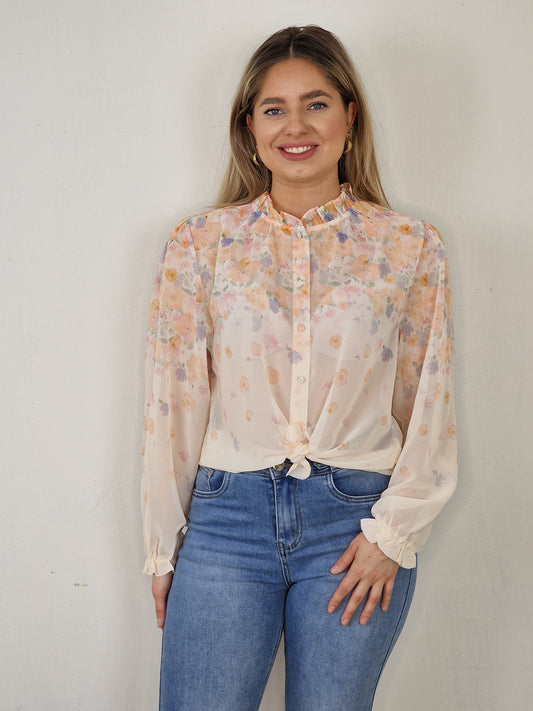 Nova flower blouse - Pastel
