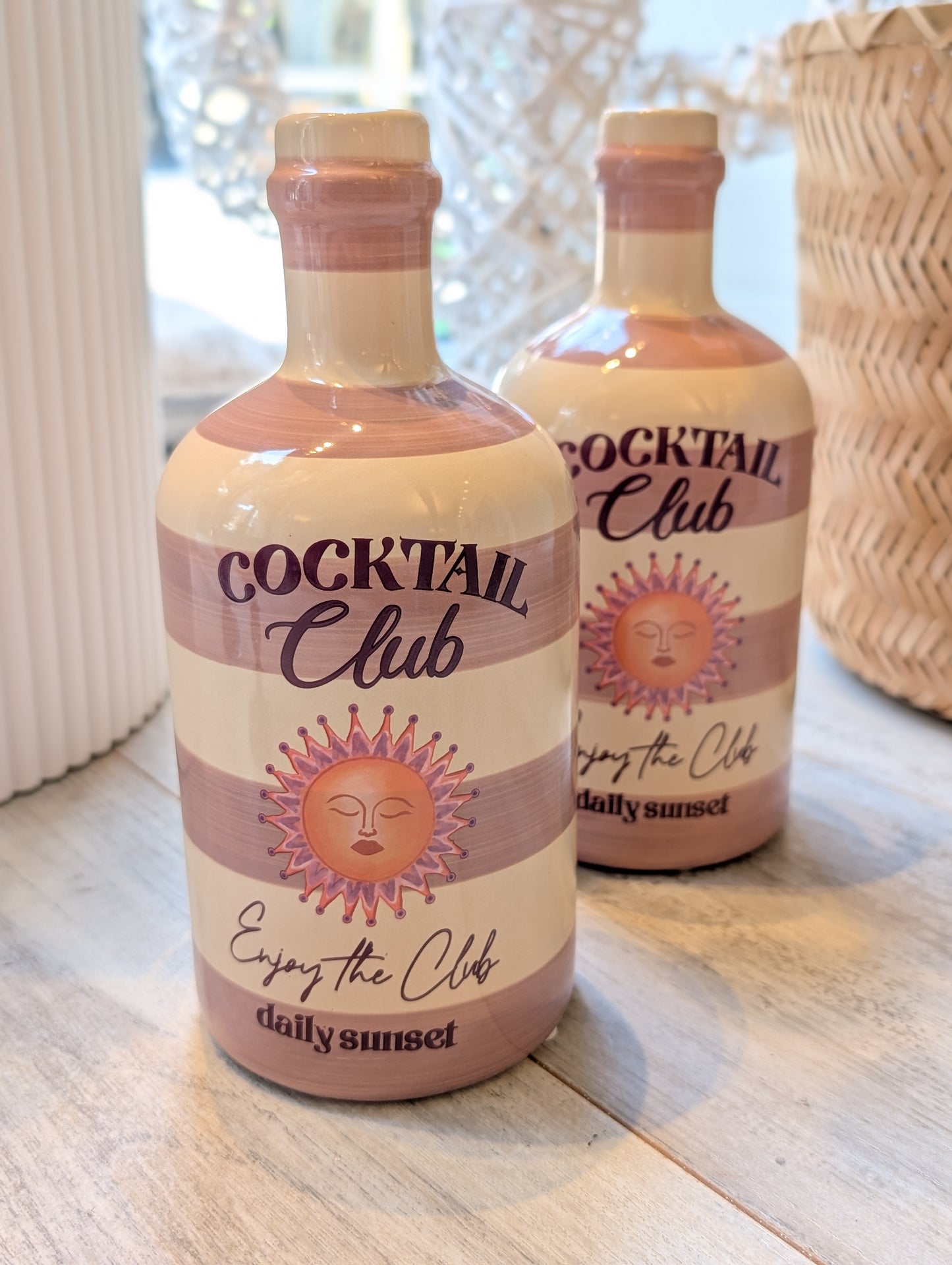 Cocktail club vaas - Creme / Lila