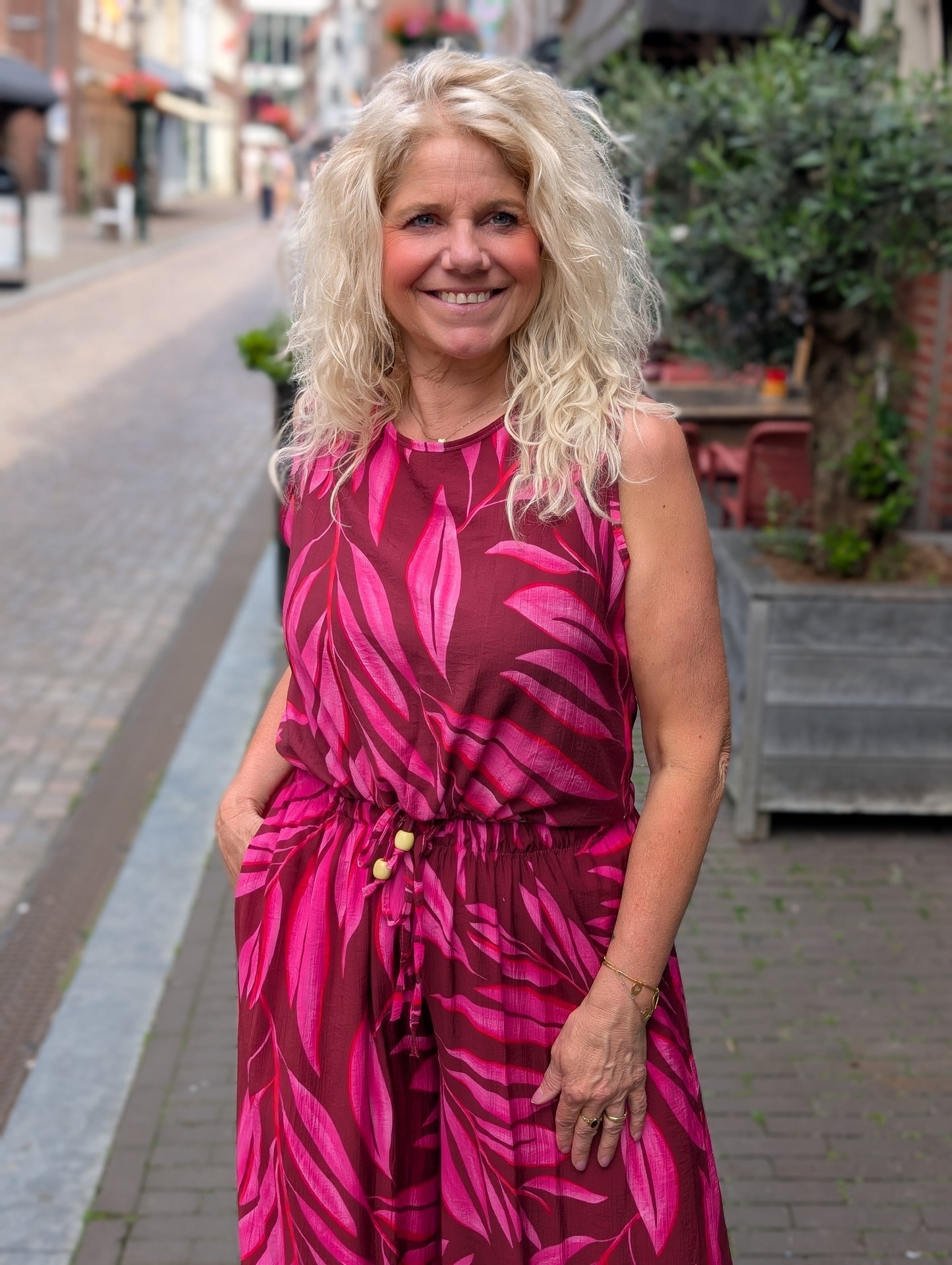 Thanny print top - Roze print