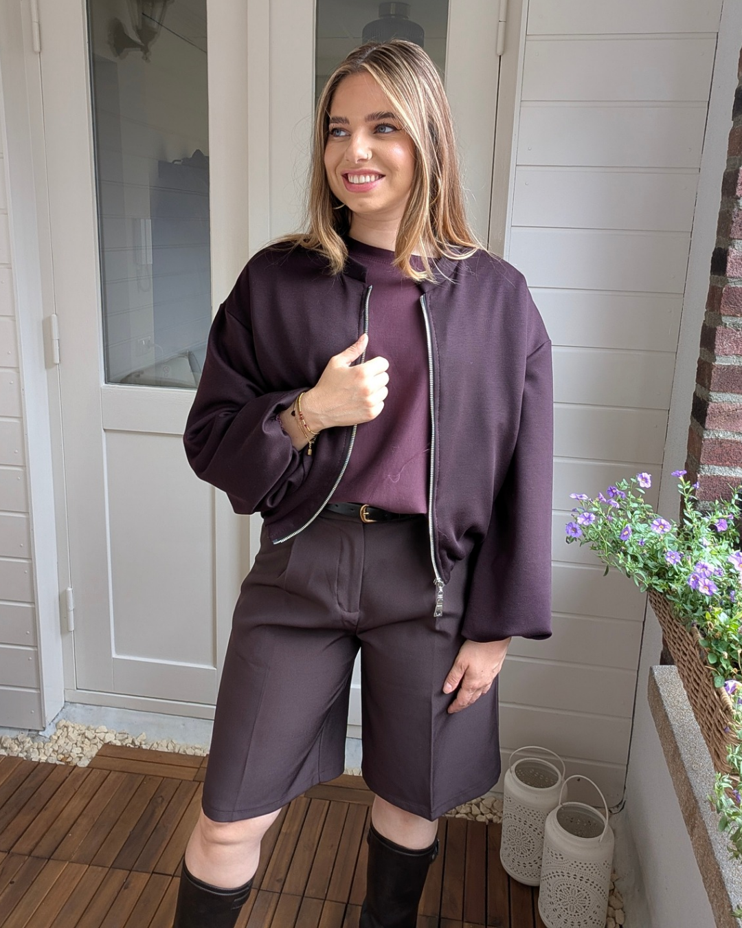 Ballon vest/tussenjas - Aubergine