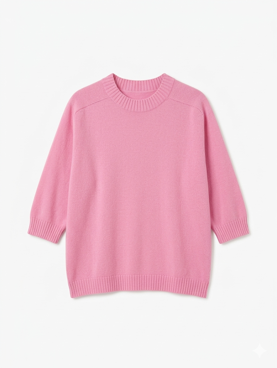 Lonne trui met korte mouw - Roze