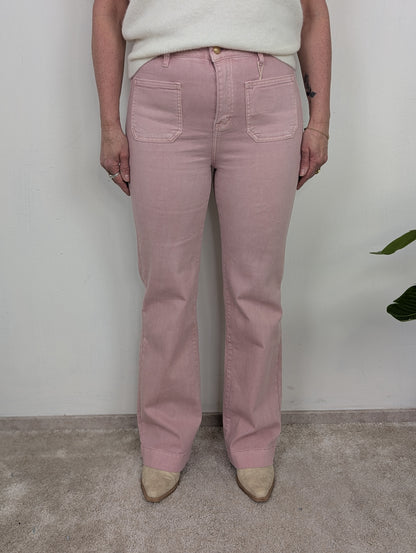 Wide leg pocket jeans - Oud Roze