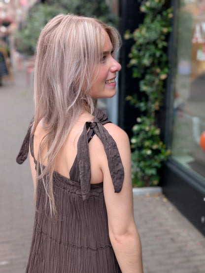 Bahama boho jurk - Bruin