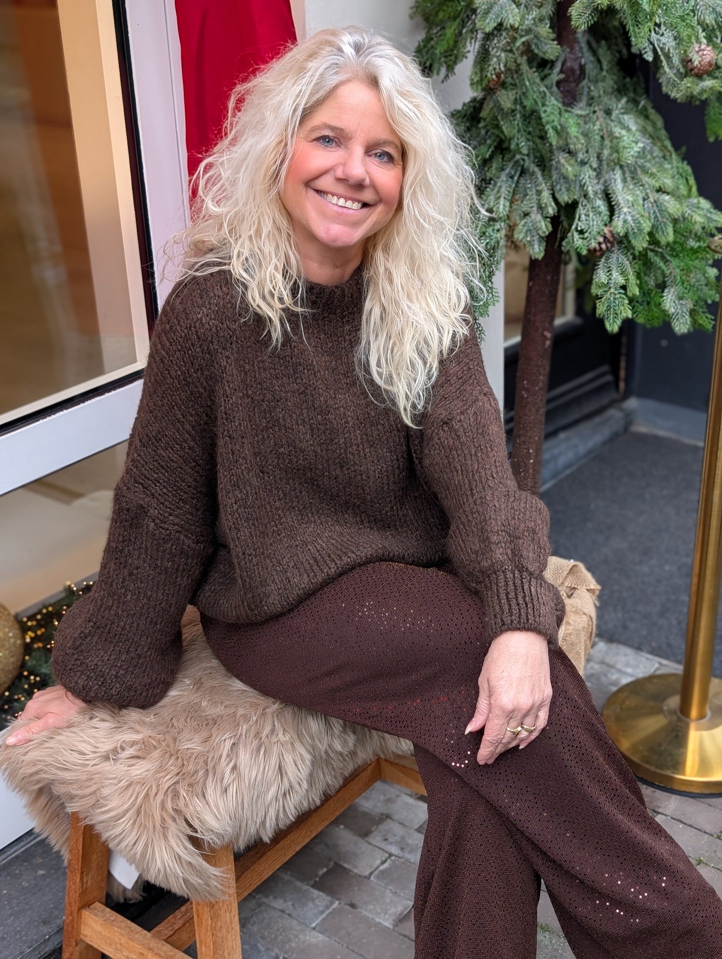 Gebreide trui Jip - Bruin