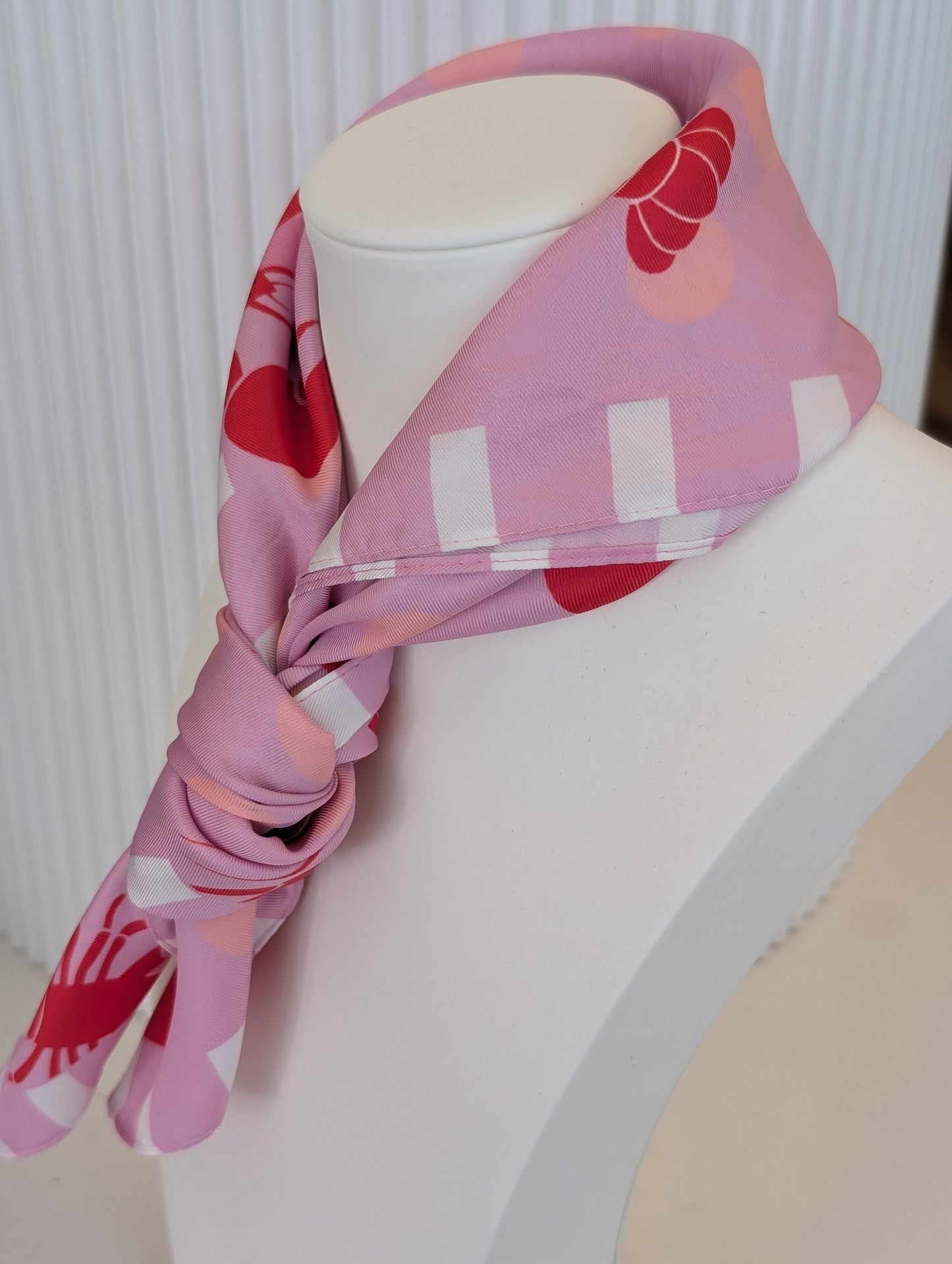 Kreeft sjaal - Rood  / roze