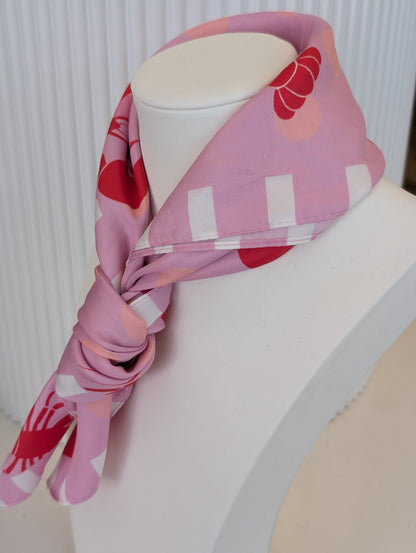 Kreeft sjaal - Rood  / roze