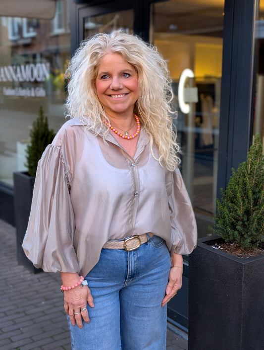 Sanna oversized blouse - Taupe