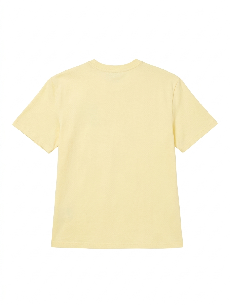 Daily shirt met opengewerkt hartje - Geel