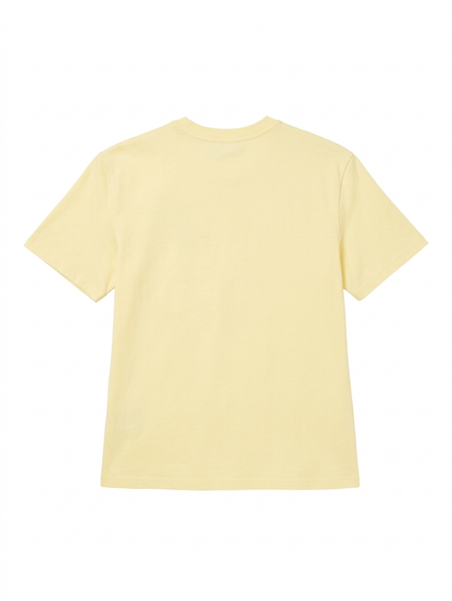 Daily shirt met opengewerkt hartje - Geel