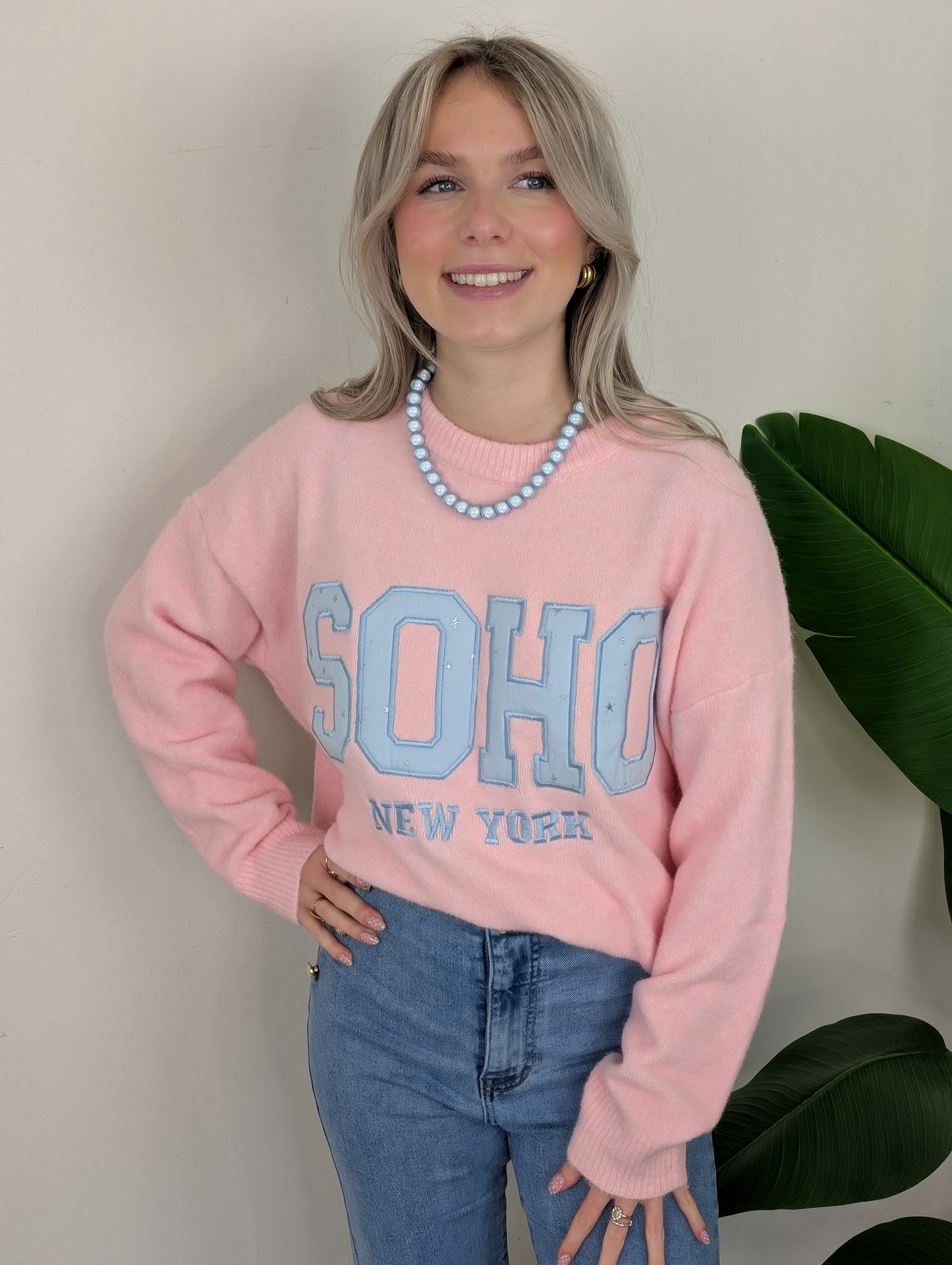 Soho New York trui Star - Roze