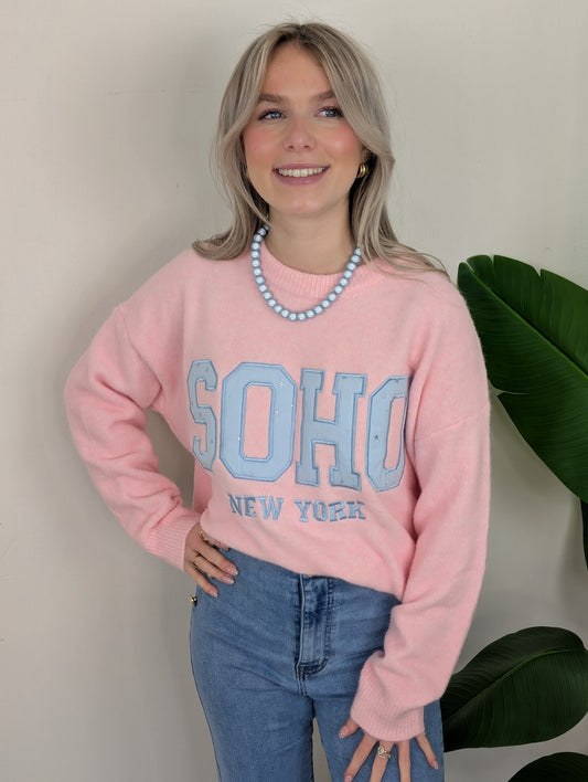 Soho New York trui Star - Roze