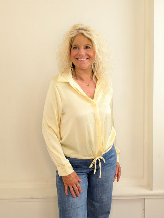 Satin Shacket - Geel