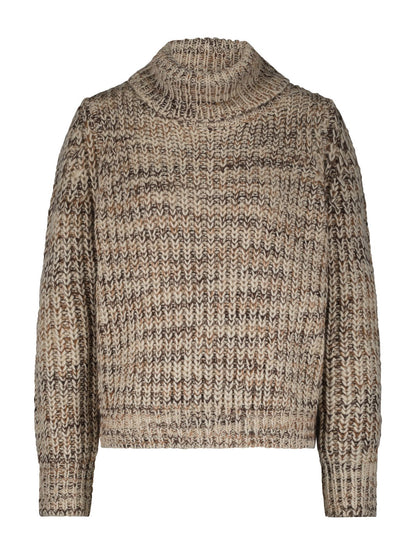 Red Button cocoon multi sweater - Brown