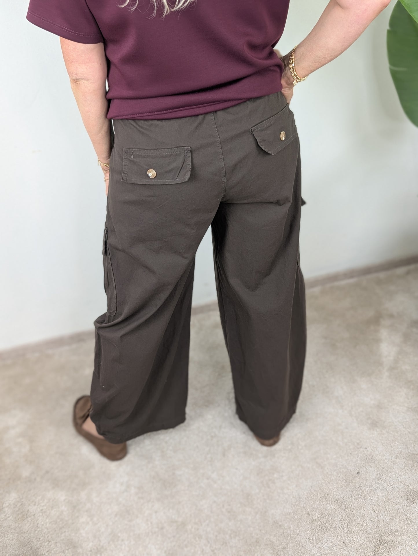 Thara trendy Cargo Broek - Bruin