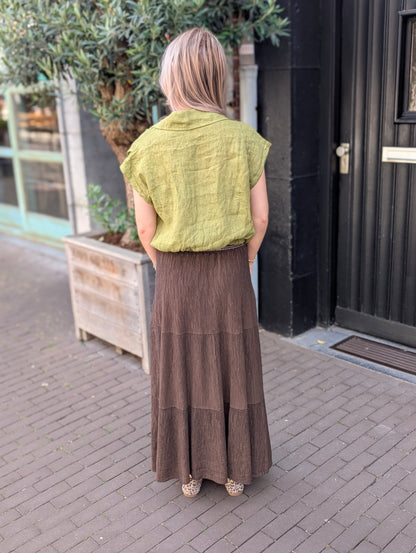 Linnen blouse Veerle - Groen