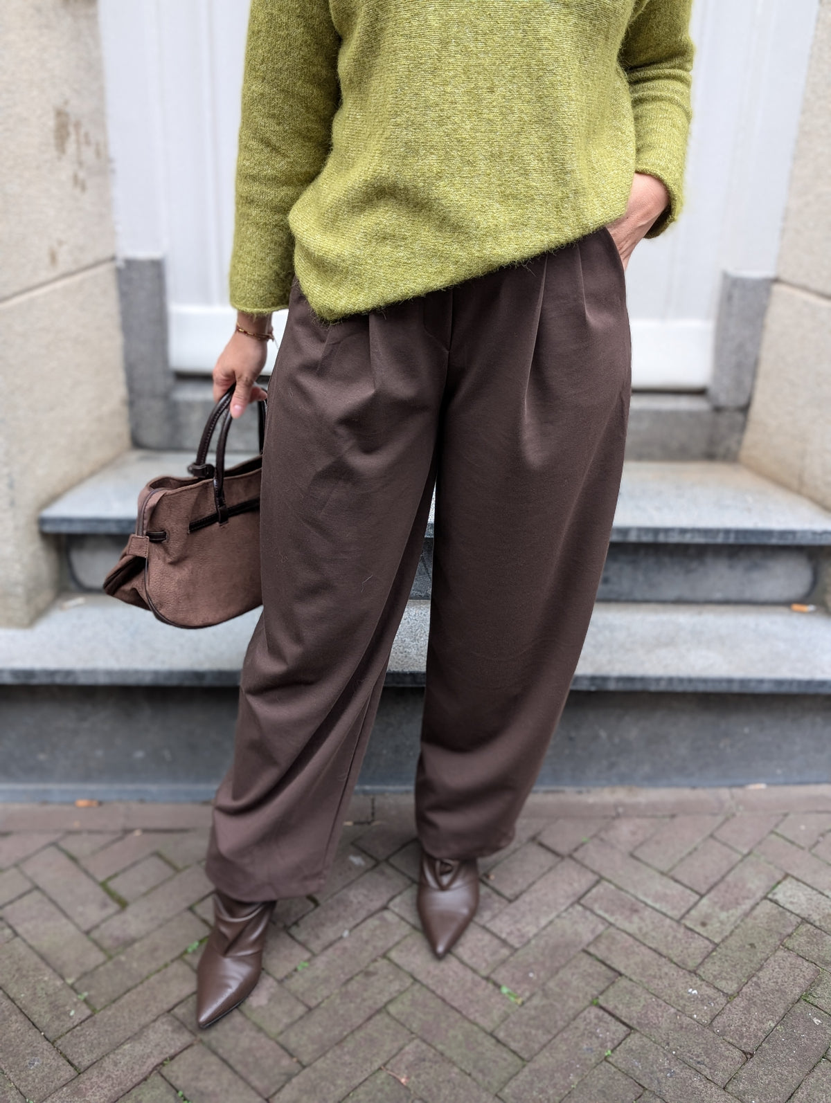 Faila barrel pantalon - Bruin