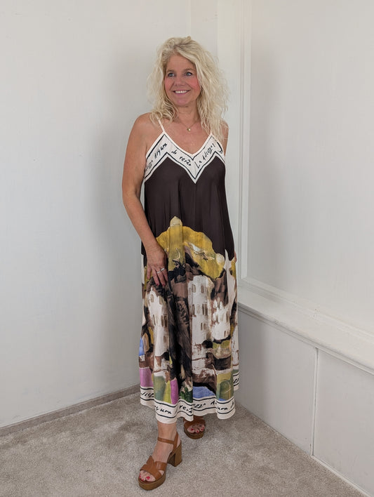 Verano maxi dress - Bruin mix