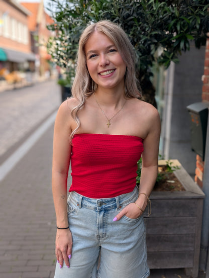 Bandeau top Emma - Rood
