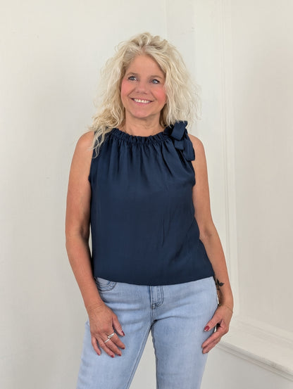 Bow top Mila - Donkerblauw