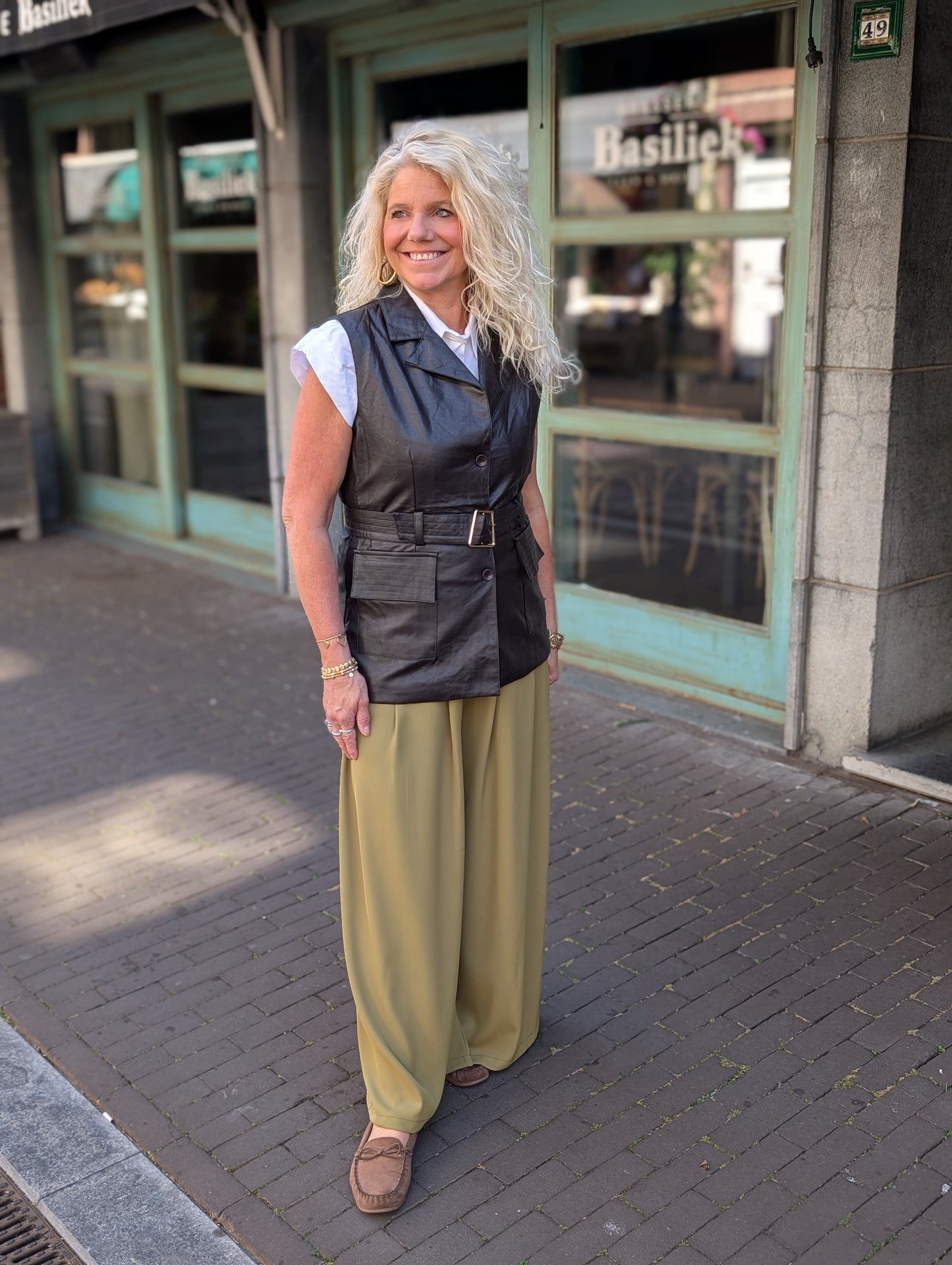 Pallazo broek Yvet - Pistache