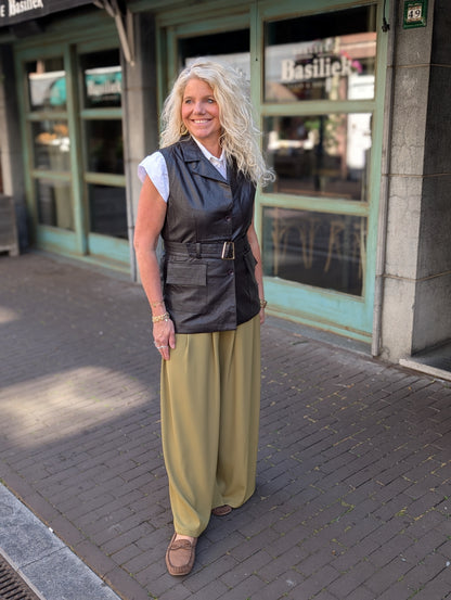 Pallazo broek Yvet - Pistache
