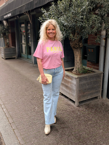 Paris shirt - Roze/Geel