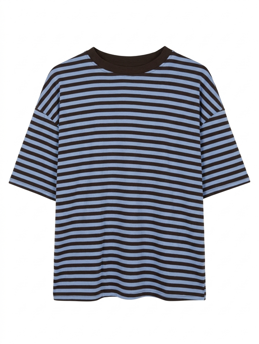 Gestreept shirt Isa - Bruin/Blauw