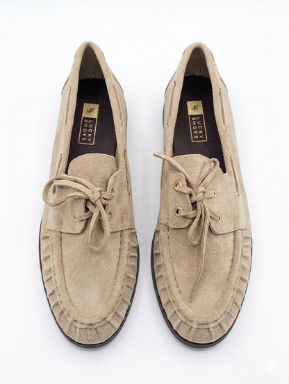 Sienna Suede Loafer - Sand