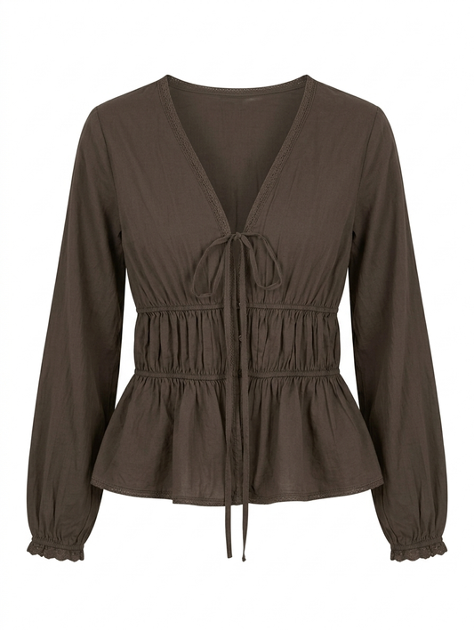 Everly Smocked Top - Bruin