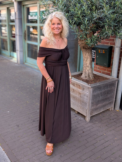 Lay wrap dress - Bruin