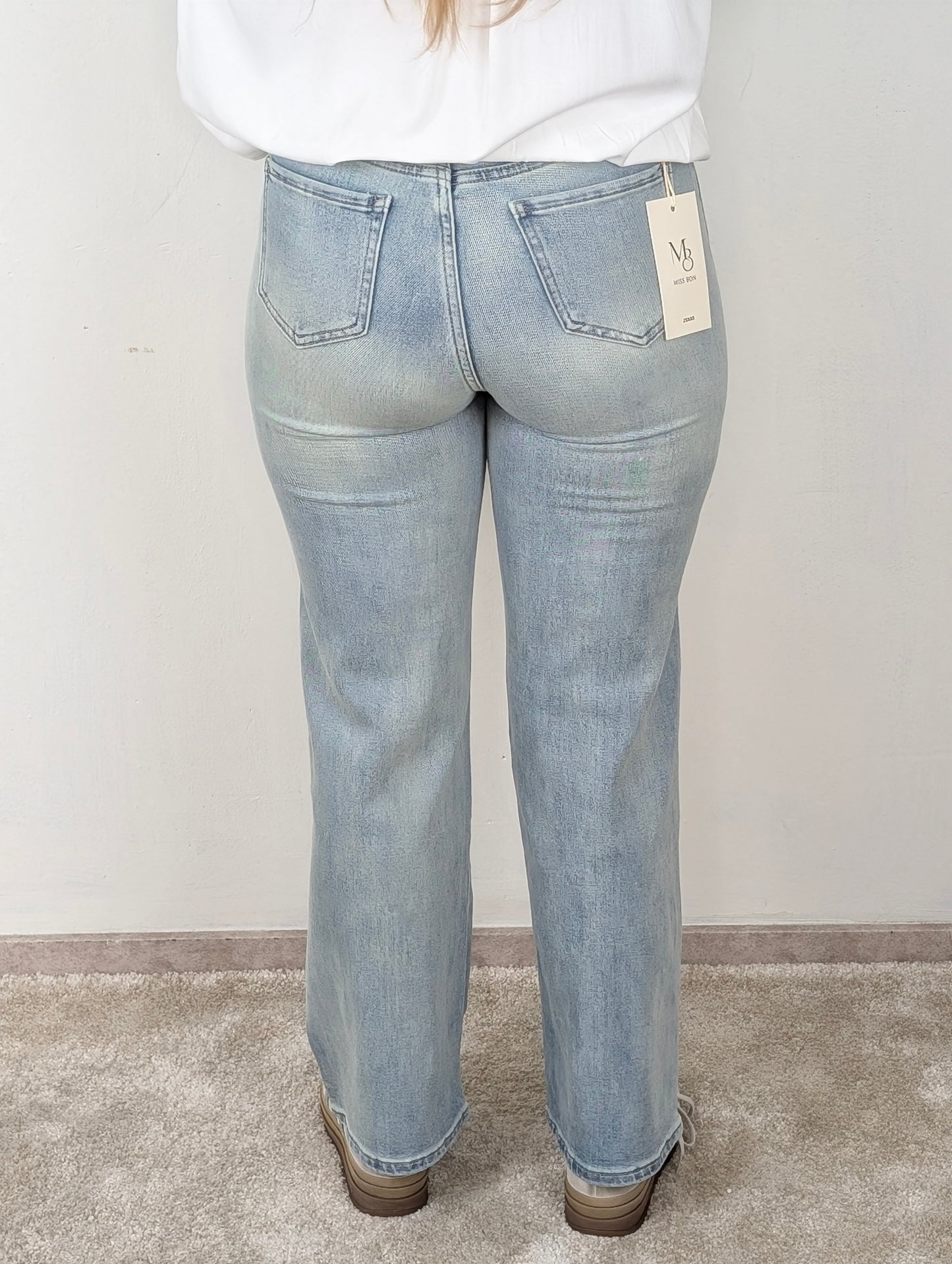 Ella Miss Bon wide leg flower jeans - Flower