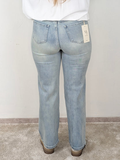 Ella Miss Bon wide leg flower jeans - Flower