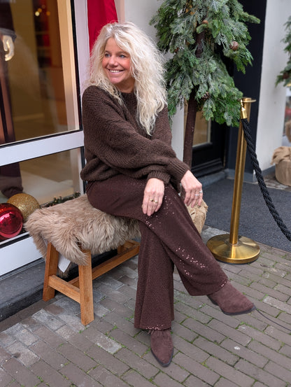 Gebreide trui Jip - Bruin