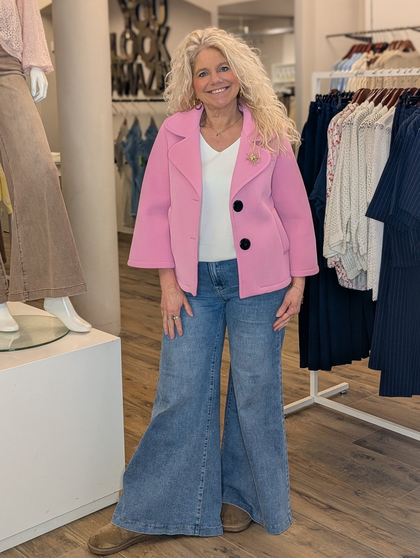 Scuba tussenjas - Hard roze