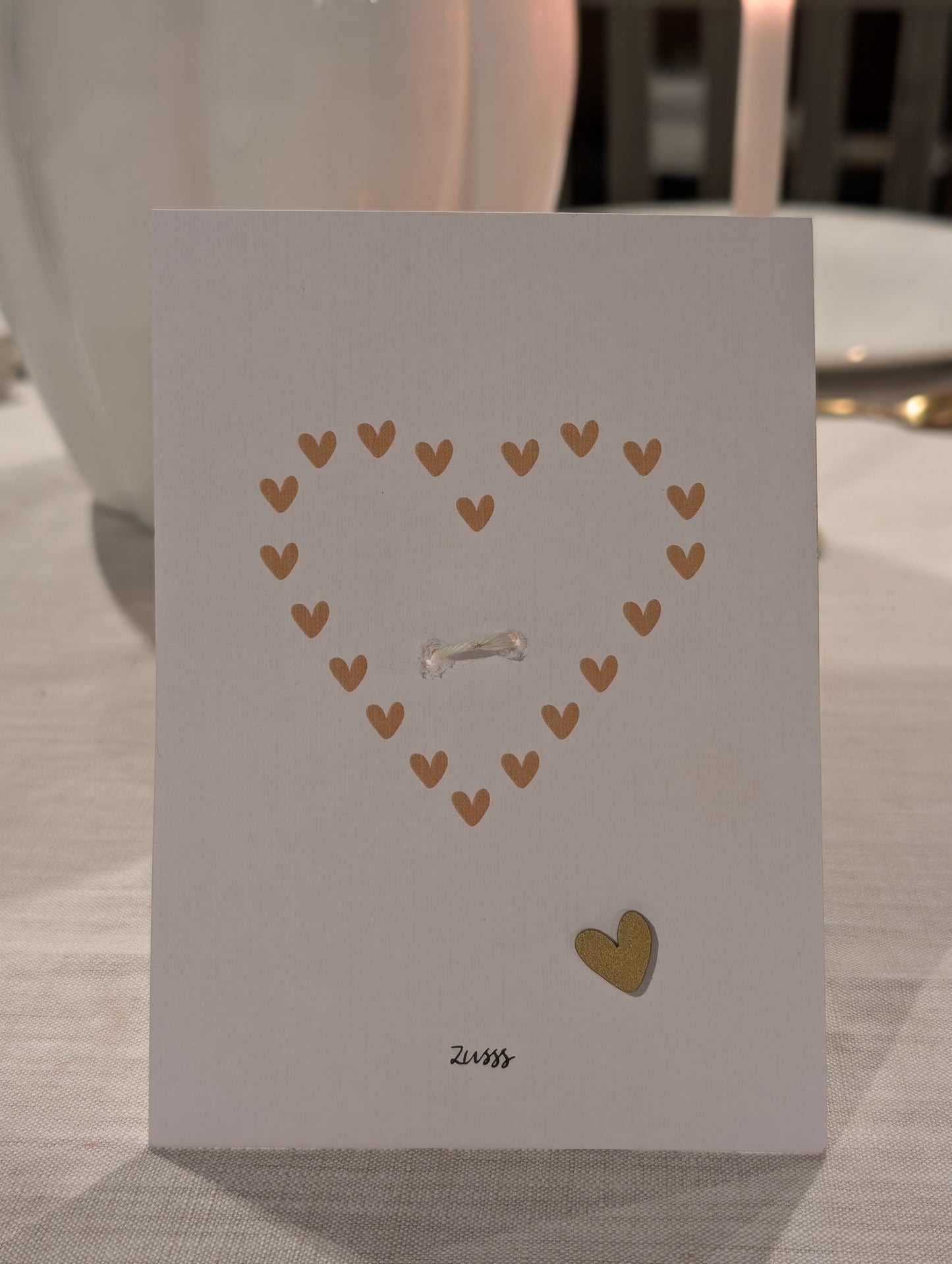 Zusss kaarten standaard magneet goud hartje