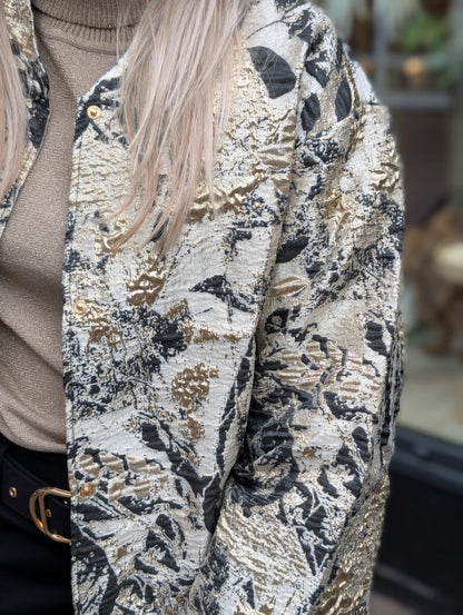 Zusss jacquard glans jasje - Multicolor