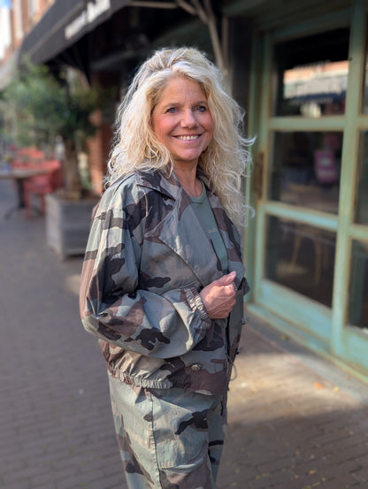 Army jacket met dubbele knoopsluiting - Groen