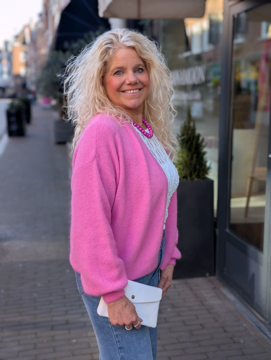 Sue vest -  Hard roze