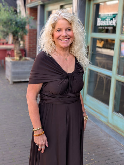 Lay wrap dress - Bruin