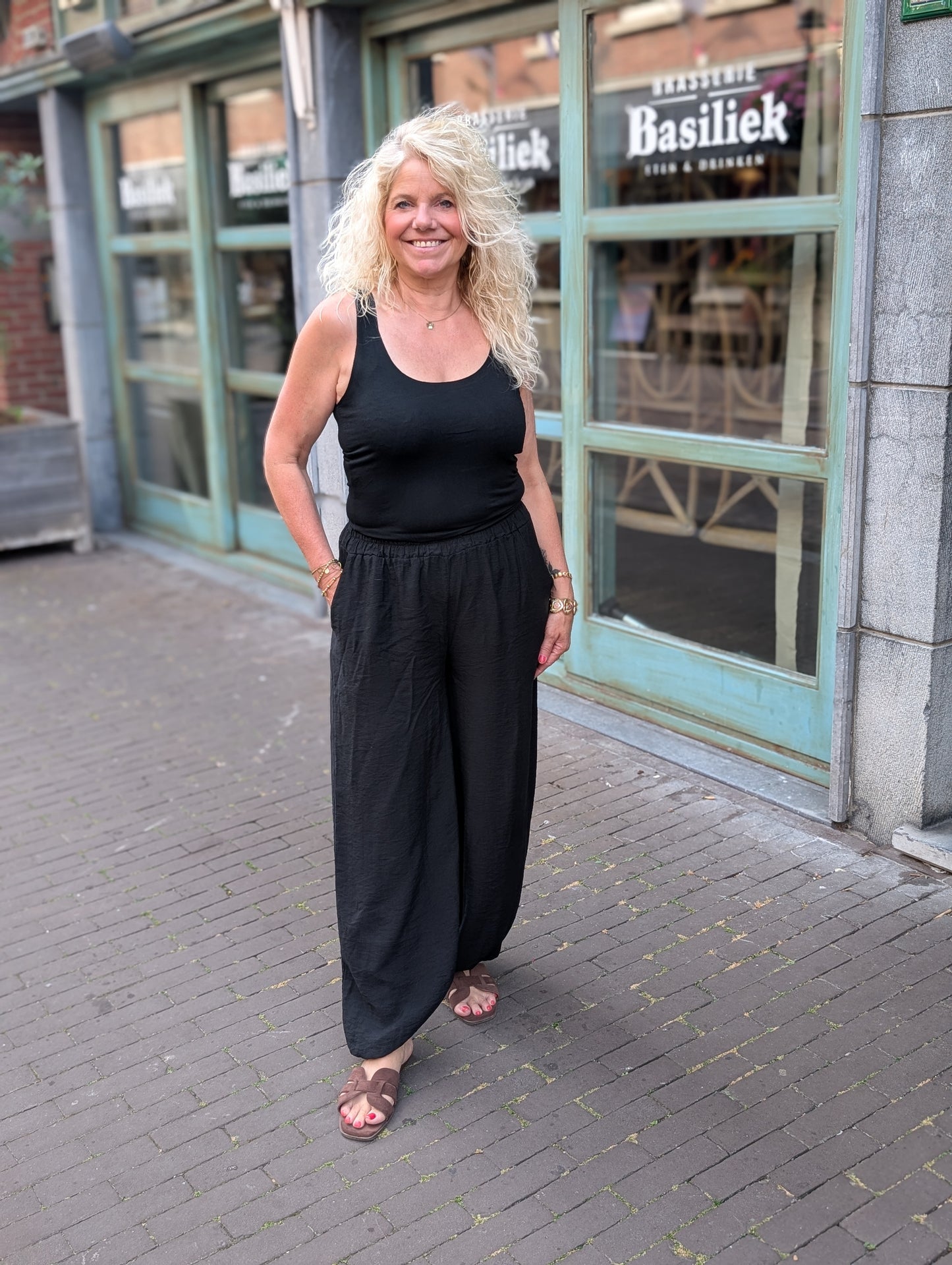 Viscose ballon broek Amy - Zwart