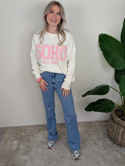 Soho New York trui Star - Wit