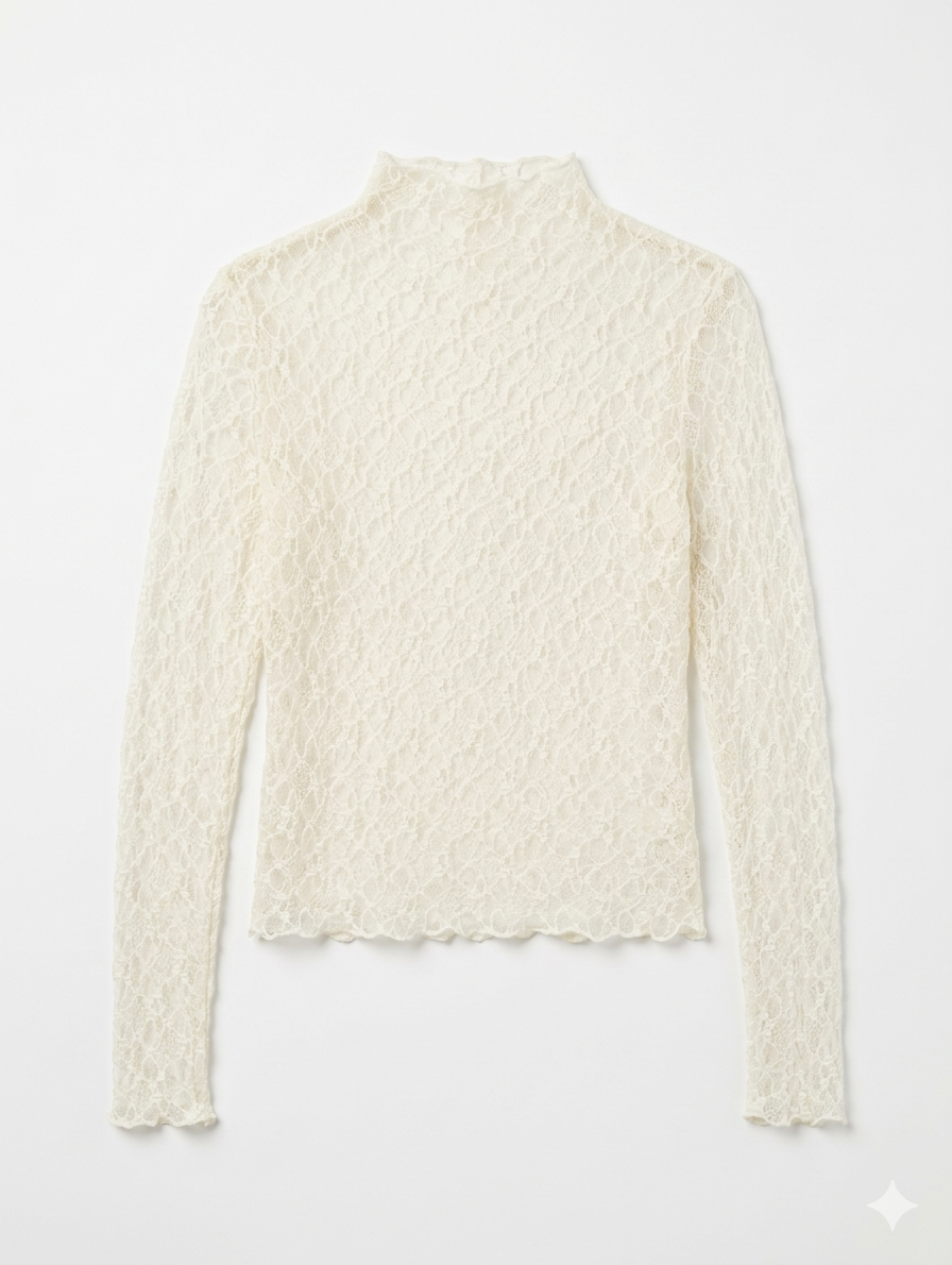 Celeste Lace top - Ecru