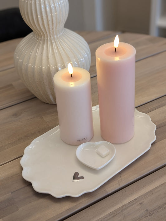 Zusss stylingbord keramiek hartje wit/ zilver