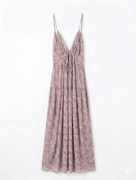 Fleur d’Amour Maxi Dress - Oud roze