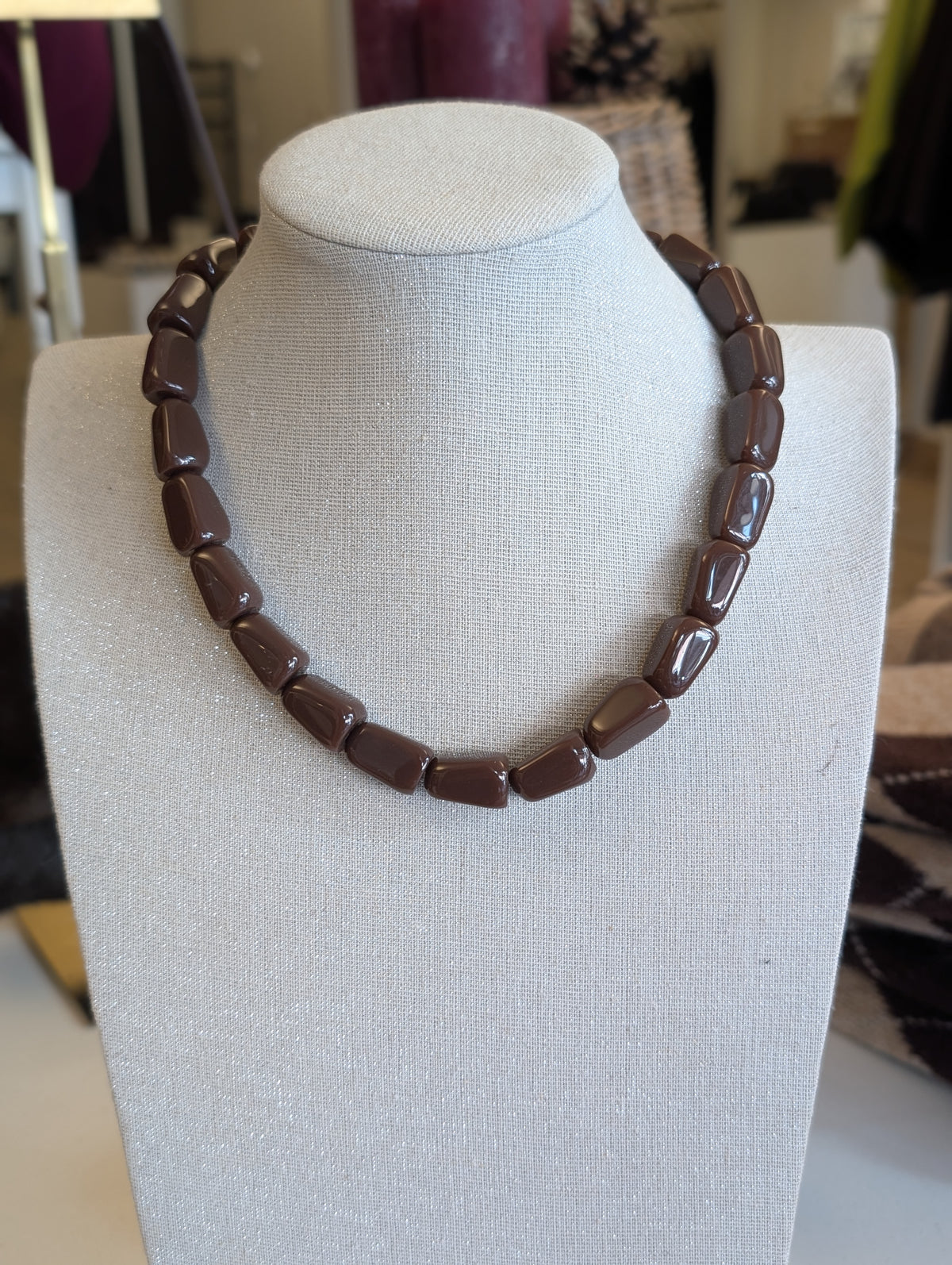 Buily kralen ketting - Bruin