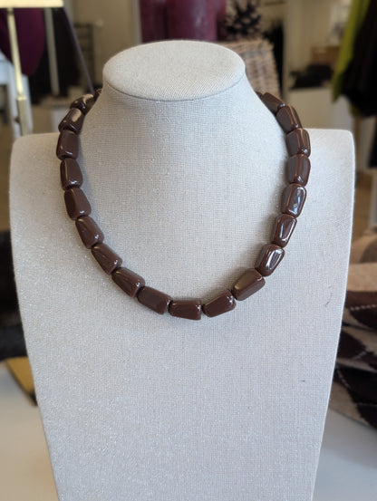 Buily kralen ketting - Bruin