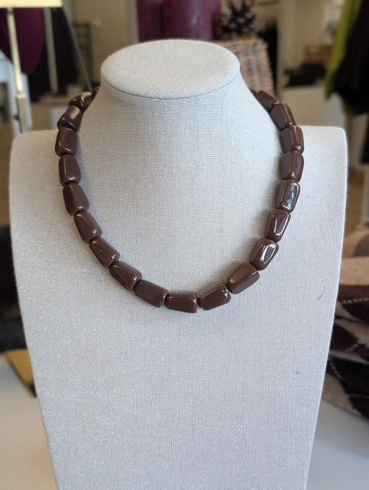 Buily kralen ketting - Bruin